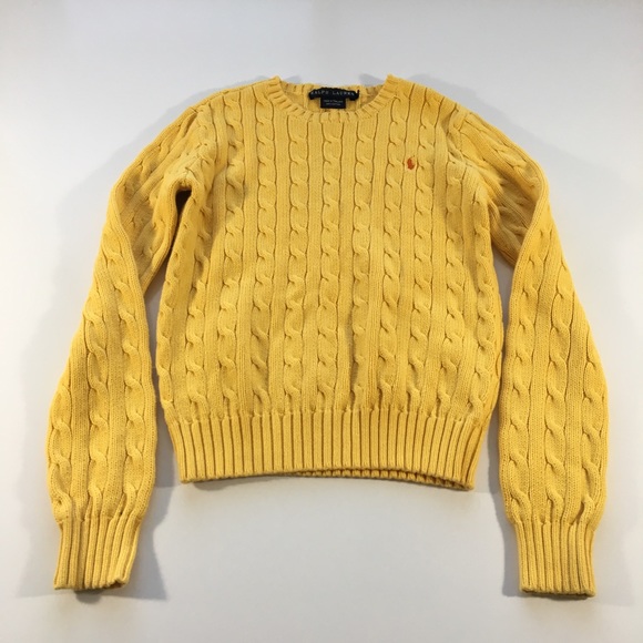 Ralph Lauren Other - Ralph Lauren Yellow Girls Cable Knit Sweater XS
